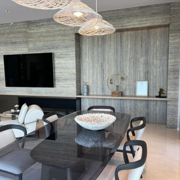 Silver Travertine Vein Cut Project