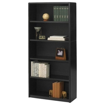 Safco Value Mate 5-Shelf Economy Metal Bookcase in Black