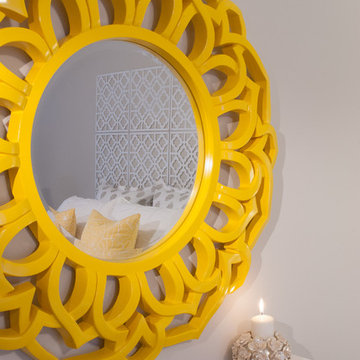 Gray and Yellow Bedroom
