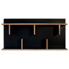 Tema Bern 90 Wall Shelf, Black & Plywood