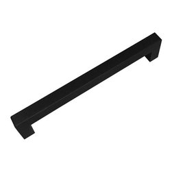Square Matte Black Handle for Cabinets SKU: MH224-S - Bathroom Cabinets