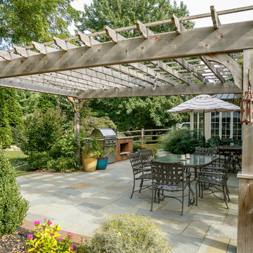 Flagstone Patios, Cook Station and Pergola