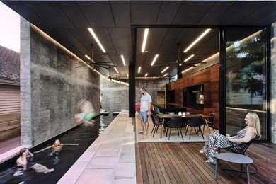 Inspiration for a modern pool remodel in New Orleans