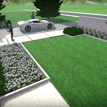 Bridal Path Modern Front Yard