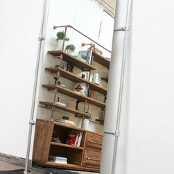 Kucera Full Length Galvanised Steel Pipe Framed Mirror - Freestanding Mirrors