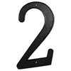 Deltana RNZ4-2 4" Zinc Die-Cast Contemporary House Number - #2 - Black