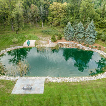 Milford, MI - Backyard Pool Bar Landscape Design & Install