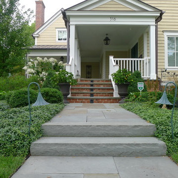Rock Faced Bluestone Slab Steps