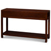Mahogany Elmwood Chinese Ming Console Table with 3 Drawers and Shelf