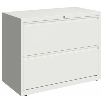 Hirsh 36-in Wide HL10000 Series 2 Drawer Metal Lateral File Cabinet White