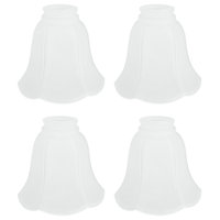 Aspen Creative Smokey Alabaster Bell Glass Shades - 4 Pack For Ceiling Fans & Light Fixtures