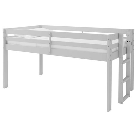 Jasper Twin Wood Junior Loft Bed, Dove Gray