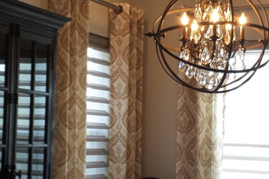 Inspiration for a transitional dining room remodel in Miami
