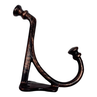 Heavy Duty Coat and Hat Hook, 4-3/10, Copper, Individual Hook