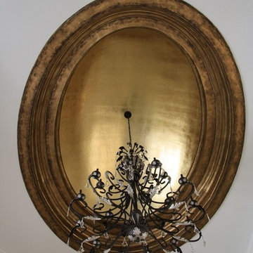 Antiqued Gold Leaf Dome and Crown Molding