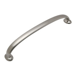 Cosmas - Cosmas 827-160SN Satin Nickel Cabinet Pull, 6-5/16" Hole Centers, Set of 5 - Cabinet And Drawer Handle Pulls