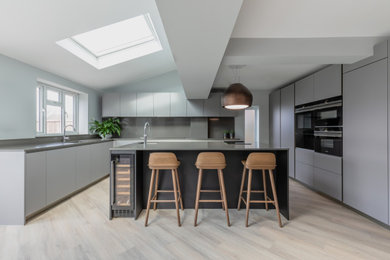 Design ideas for a contemporary kitchen in Sussex.
