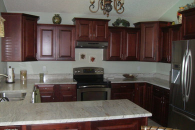 Example of a trendy kitchen design in Tampa
