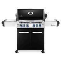 Prestige 500 Grill On Cart with IR Rotisserie and Side Burner, Black, LP