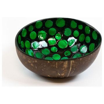 La Pastiche Earthly Green Coconut Bowl, 3.5" x 3.5"