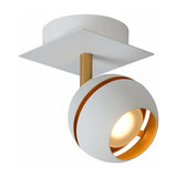 White and gold painted LED spotlight Binari