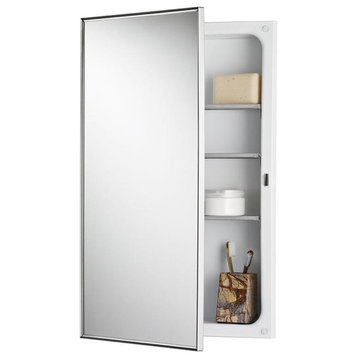 Style line 16"x26" Recess Mount Aluminum Shelves Medicine Cabinet