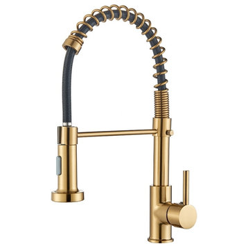 Pull Down Spring Spout Kitchen Faucet