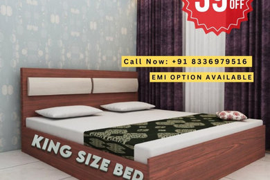King Size Big Storage Bed In Rose Wood