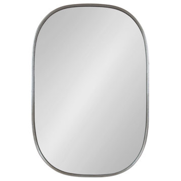 Caskill Capsule Framed Wall Mirror, Silver, 24x36
