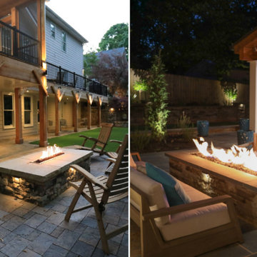 Outdoor Fireplace by Outdoor Makeover