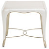 London Place Rectangular End Table - Creamy Pearl