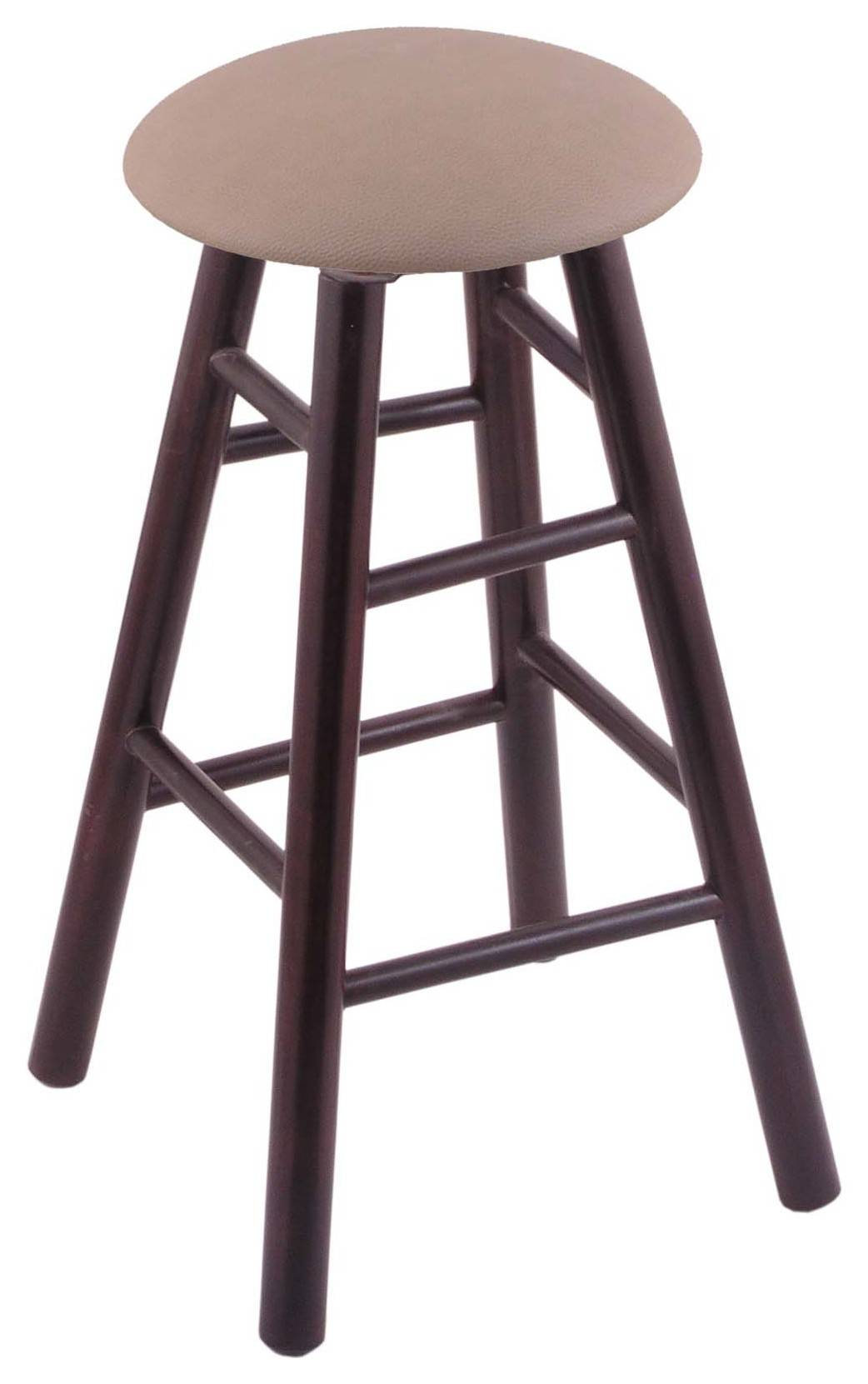 Holland Bar Stool, Maple Round Cushion Bar Stool, Smooth Legs, 18