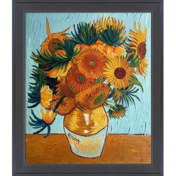 La Pastiche Sunflower Collage with Gallery Black, 24" x 28"