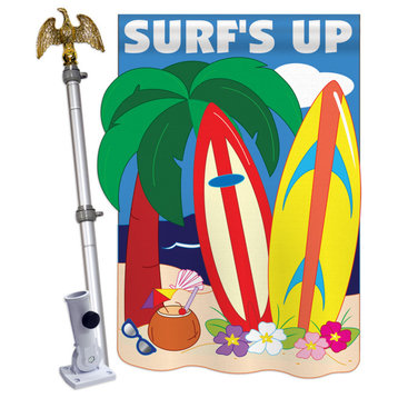 Surf's Up Summer Fun In The Sun House Flag Set