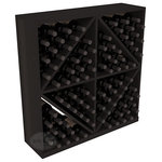 Wine Racks America - Solid Diamond Storage Bin, Redwood, Black - This solid wooden wine cube is a perfect alternative to column-style racking kits. Holding 8 cases of wine bottles, you can double your storage capacity with back-to-back units without requiring more access area. This rack is built to last. That is guaranteed.