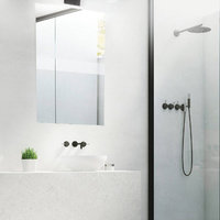 3-Light, 6.7W LED Vanity Light, Matte Black/Satin Plastic Shade