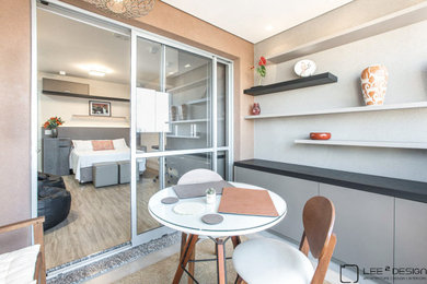 Inspiration for a contemporary balcony remodel