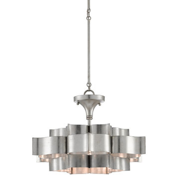 Grand Lotus Silver Small Chandelier