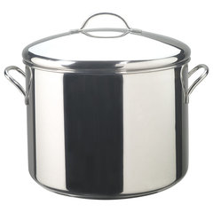 Chef's Classic Enamel on Steel Stockpot with Cover (12 Qt. - White