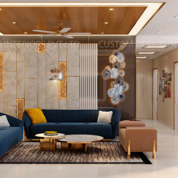 Mr. Amit Sharma's Latest Luxurious Living cum Dining Room | Mukundpur, Kolkata