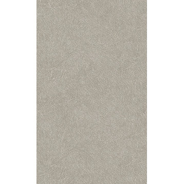 Plain Print Leather Style Textured Wallpaper, Grey, Sample