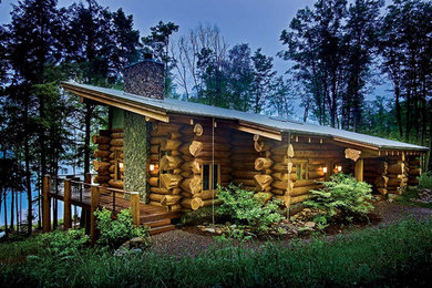 Rustic exterior home idea in Philadelphia