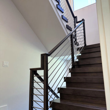 Project #137 | Maple Staircase with Stainless Steel Railing