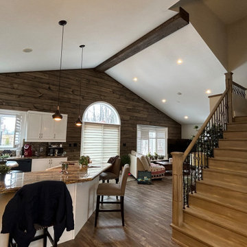 Beautiful Rustic-Modern Style Main Floor & Stairs Transformation