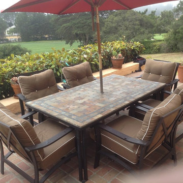 Sunbrella Fabric Dining Chair Cushions ~ Deep Seating ~ Pebble Beach, CA