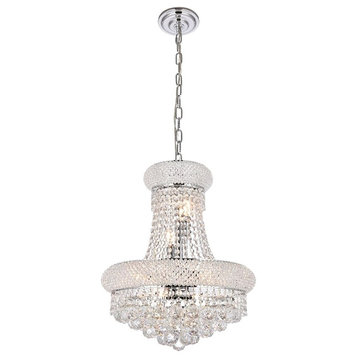 Elegant Home Fashions Primo 8-Light Crystal & Steel Chandelier in Chrome