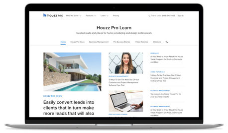 Houzz Pro Learn Serves as a Resource Hub for Home Professionals