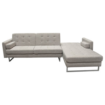Opus Convertible Tufted RF Chaise Sectional, Barley