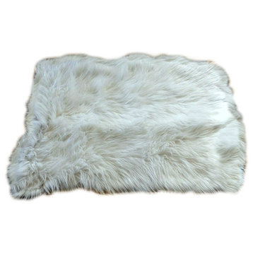 Traditional Shaggy Faux Fur Area Rug, 8'x10'