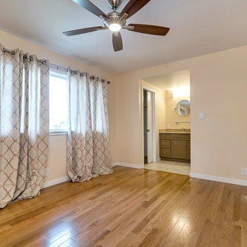 Home with Shaker Walnut Cabinets and Somerset Oak Floors